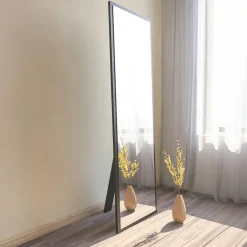 CODY Miroirs|Grand miroir plein pied effet bois style moderne 160 cm