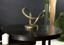 NADOR Vases|Grand vase antique doré motifs beiges H71 cm