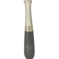 Vases|Grand vase décoratif deux gris