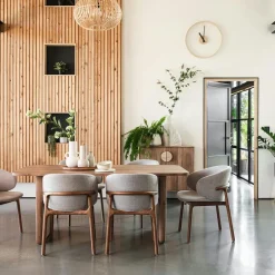 MOON Tables À Manger Vintage|Tables À Manger Rectangulaires|Grande table à manger organique en bois de manguier 220 cm