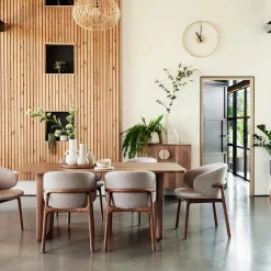 MOON Tables À Manger Vintage|Tables À Manger Rectangulaires|Grande table à manger organique en bois de manguier 220 cm