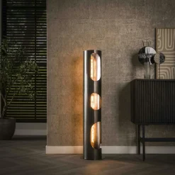 RALF Lampadaires|Lampes À Poser·Lampe Style Industriel|Lampadaire décoratif en métal effet toile H 122 cm