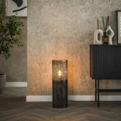 RALF Lampadaires|Lampes À Poser·Lampe Style Industriel|Lampadaire décoratif en métal effet toile H 92 cm