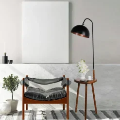 KILIS Lampadaires|Lampadaire de lecture noir avec table intégrée