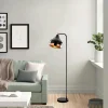 SILE Lampadaires|Lampadaire design noir et doré à tête orientable