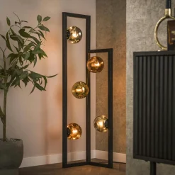 Java Lampadaires|Lampadaire en bois de teck recyclé 104 cm