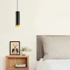 SILE Suspensions / Lustres|Lampe de chevet suspendue noire mat, forme cylindre