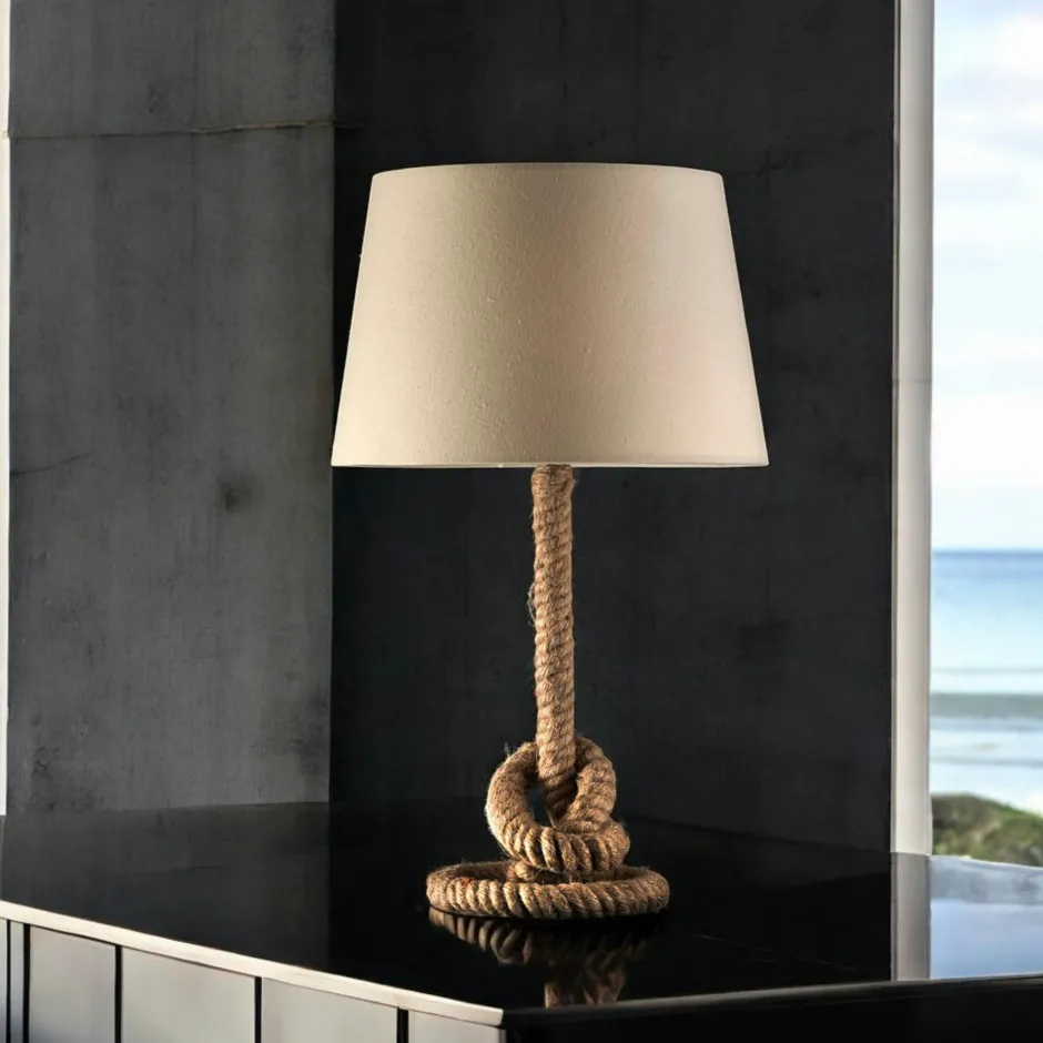 Univers Déco·Scandinave Hygge|Lampe de salon corde nouée