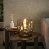 Niagara Lampadaires|Lampe de salon moderne avec vasque en verre ambré 27 cm