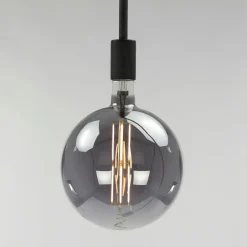 Niagara Lampadaires|Lampe de salon moderne avec vasque en verre ambré 41 cm