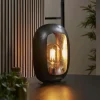 RALF Lampes À Poser·Lampe Style Industriel|Lampe noire avec cadre épais 35 cm