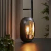 RALF Lampes À Poser·Lampe Style Industriel|Lampe noire avec cadre épais 30 cm