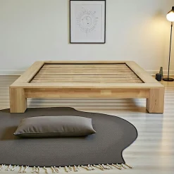 New Orléans Lits 2 Places|Lit 2 places Hévéa à lattes pour couchage 180x200 222x240x40cm NEW ORLEANS