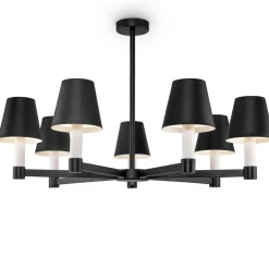 MODENE Suspensions / Lustres|Lustre moderne noir 7 abat-jour