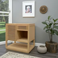 New Orléans Buffets En Bois|Buffets En Bois|Meuble / Buffet 1 porte Persienne, 1 tiroir façade Persienne, 1 niche, 1 plateau bas 80x60x85cm NEW ORLEANS