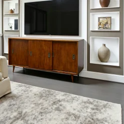 Sixties Meubles Tv Vintage|Meubles Tv En Bois|Meuble TV / Buffet Hévéa 3 portes coulissantes 140x45x74cm