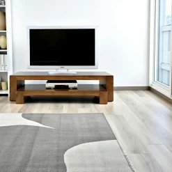 Olga Meubles Tv En Bois|Meuble TV 2 élèments hévéa 140cm