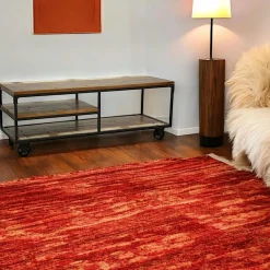 Loft / Loft Colors Meubles Tv Industriels|Meubles Tv En Bois|Meuble TV à roulettes 1 porte, 2 tiroirs, 2 niches en Hévéa recyclé coloré et métal 120x50x60cm LOFT COLORS