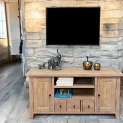 SALERNE Univers Déco·Maison De Campagne|Meubles Tv En Bois|Meuble tv avec rangement bois recyclé clair