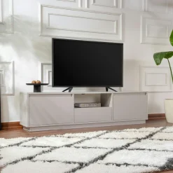 MARFA Meubles Tv En Bois|Meuble TV avec rangement - finition effet pin