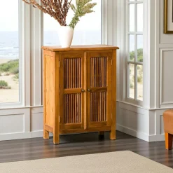 Bisho Meubles Tv En Bois|Meuble TV bois de teck 2 portes