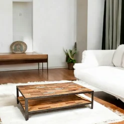 Caravelle Meubles Tv Industriels|Meubles Tv En Bois|Meuble TV bois recyclé métal 4 tiroirs