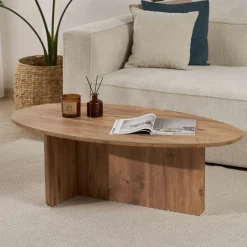 MARFA Meubles Tv En Bois|Meuble TV design effet travertin - 3 portes, niches