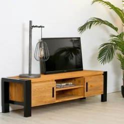 Loundge Meubles Tv Industriels|Meubles Tv En Bois|Meuble TV en pin massif 3 tiroirs