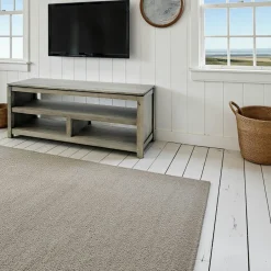 Helena Meubles Tv En Bois|Meuble TV Hévéa 3 niches - dont 1 grande - 120x45x48,6cm