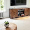 Tessa Meubles Tv En Bois|Meuble TV hévéa 2 portes 140cm