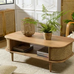 ALGA Univers Déco·Scandinave Hygge|Meubles Tv Vintage|Meuble tv moderne avec cannage