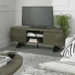 ARLINGTON Meubles Tv En Bois|Meuble tv moderne en marqueterie de chêne