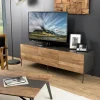 PANAMA Meubles Tv En Bois|Meuble tv moderne teck recyclé 2 portes