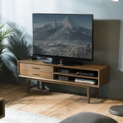 PADANG Univers Déco·Vintage|Meubles Tv Vintage|Meuble tv vintage 2 tiroirs 2 niches