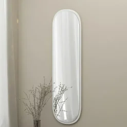 CODY Miroirs|Miroir d'entrée noir ovale 117 cm - style moderne