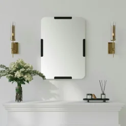 CODY Miroirs|Miroir design organique cadre verre ambré 75 cm