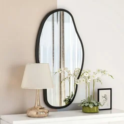 CODY Miroirs|Miroir design organique forme libre - cadre noir