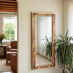 HILO Miroirs|Miroir mural en bois clair - format vertical