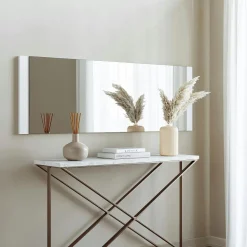 CODY Miroirs|Miroir mural rectangulaire effet noyer - 120 cm