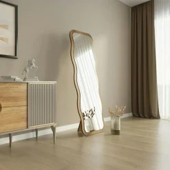 CODY Miroirs|Miroir plein pied noir motif vague, style tendance 160 cm