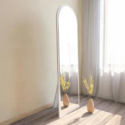 CODY Miroirs|Miroir plein pied ovale noir 160 cm - mural ou à poser