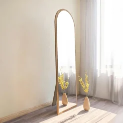 CODY Miroirs|Miroir plein pied ovale noir 160 cm - mural ou à poser