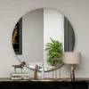 CODY Miroirs|Miroir rond à bord noirØ70 cm - style moderne