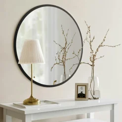 CODY Miroirs|Miroir rond blanc Ø60 cm - entrée, salon