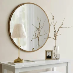 CODY Miroirs|Miroir rond blanc Ø60 cm - entrée, salon
