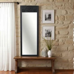 HILO Miroirs|Miroir vertical en bois brun - motif tronc d'arbre