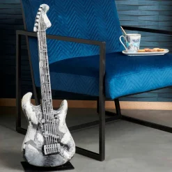 Objets Décoration·Figurines / Statues|Objet déco à poser guitare argent