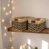 Rangements Déco·Paniers / Boîtes De Rangement|Vannerie Rotin|Panier de rangement déco en jonc de mer noir et naturel (lot de 2)