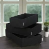 Rangements Déco·Paniers / Boîtes De Rangement|Panier de rangement noir en feutrine – lot de 3 tailles