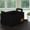 Rangements Déco·Paniers / Boîtes De Rangement|Panier de rangement noir en feutrine – avec poignées